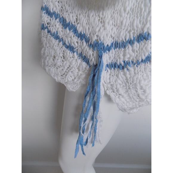 Pepin open knit sweater white boho lightweight size Large - Picture 5 of 9